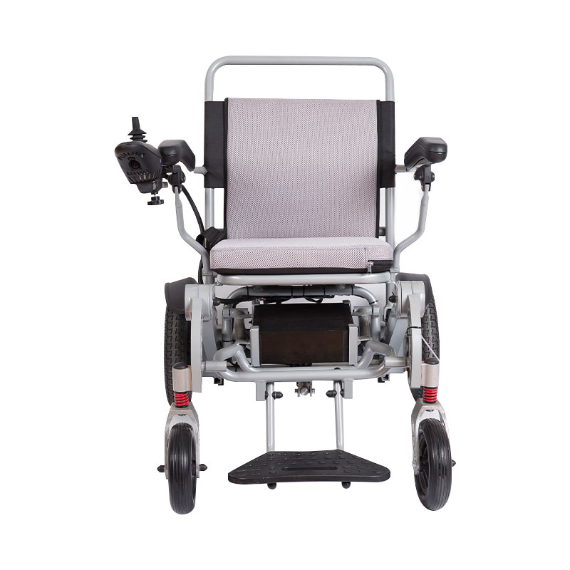 Fauteuil roulant électrique pliant électrique à bras large en alliage d'aluminium