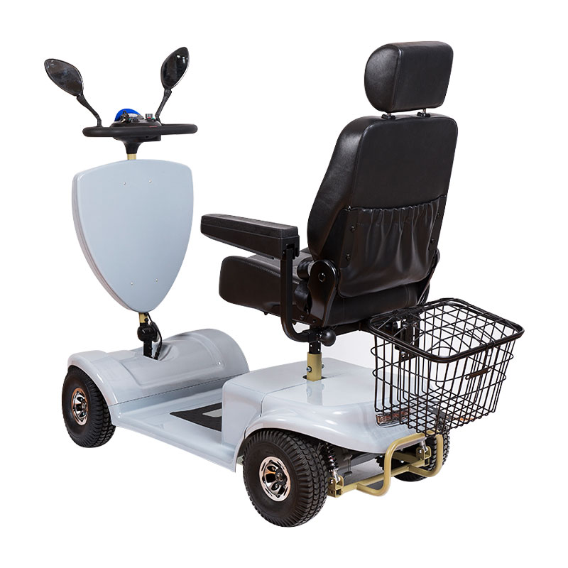 Grand scooter de mobilité pour personnes âgées, monoplace, à 4 roues, non détachable, absorbant les chocs, alimenté par batterie