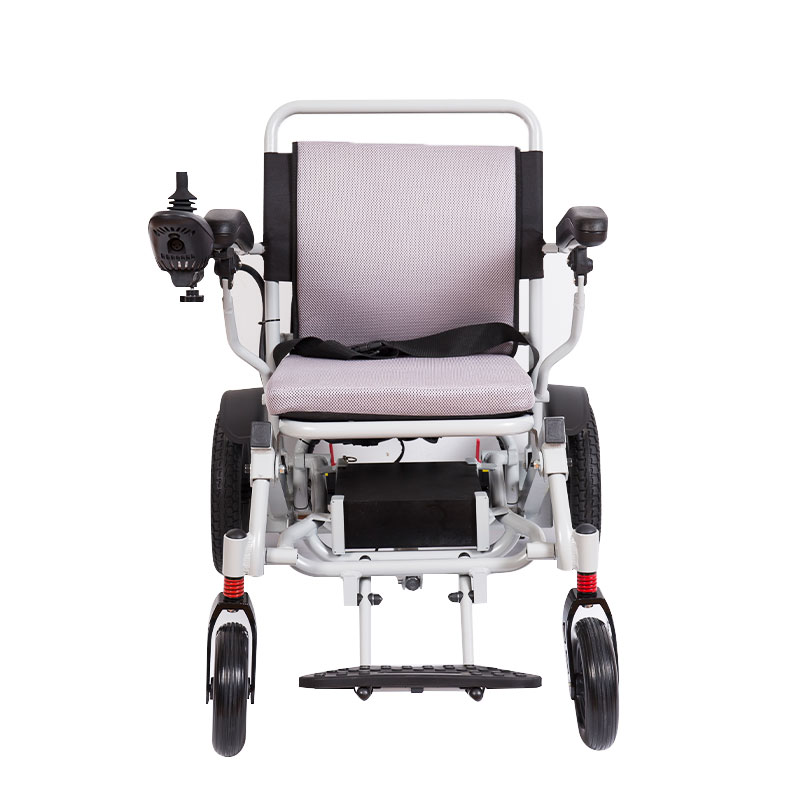 Fauteuil roulant électrique pliant électrique à bras étroit en alliage d'aluminium