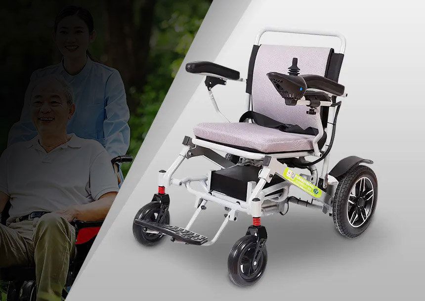 Fauteuil roulant électrique en alliage d'aluminium